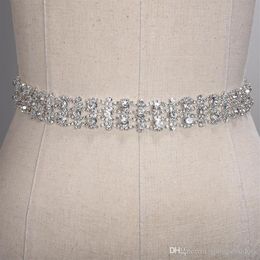 Ceintures de mariage en cristal faites à la main doré argent strass robe de mariée ceinture accessoires de mariage formel ceinture de ceinture de ruban de mariée CPA1238Y