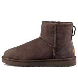 Handgemaakte op maat gemaakte damesmode retro warme snowboots casual schoenen UG Classic Mini II Boot Chocolate 1016222-CHO