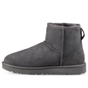 Botas de nieve cálidas retro de moda para mujer personalizadas hechas a mano zapatos casuales UG Clase Mini II forro polar gris 1016222-GREY Botas de nieve