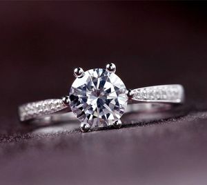 Bague de proposition féminine délicate faite à la main, bijoux en diamant 1Ct, en argent Sterling S925, cadeau de mariage pour femmes