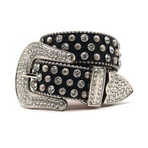 Nouvelle ceinture de mode de rue incrustée de diamants faite à la main, conception polyvalente pour hommes et femmes, petit motif de crocodile, boucle en alliage classique