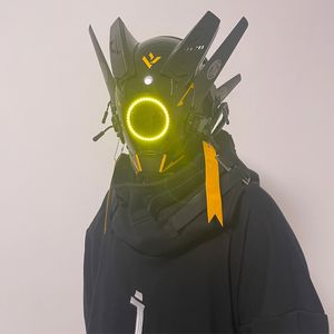 Handgemaakte Diy LED Cyberpunk Masker Gepersonaliseerd Gezicht Cosplay masker SCI-FI Helm Feestspeelgoed voor mannen en vrouwen