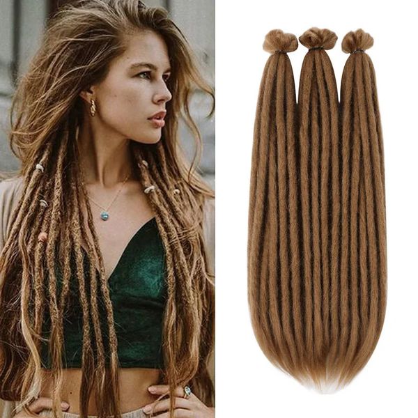 Haimade Dreadlocks Cheveux 20 pouces Crochet doux Dreadlock tresses Hair Synthetic Faux Locs Traids Hair For Women and Men 240409