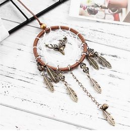 Handgemaakte Dream Catcher Indian Style Geweven Muur Opknoping Decoratie Golden Dreamcatcher Huwelijksfeest Opknoping Decoratie GA717