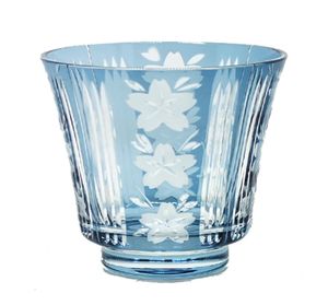 Handgemaakte edo kiriko glazen beker, handgeslepen tot helder glas sapglas whiskyglas 9824197