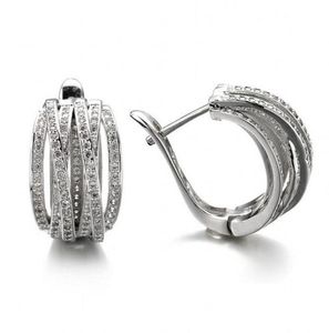 Bijoux de mode à la main 925 PAVE SIRT STERLING BLANC CAROR 5A CUBIC ZICCONIA FEMMES FEMMES MÉDICA