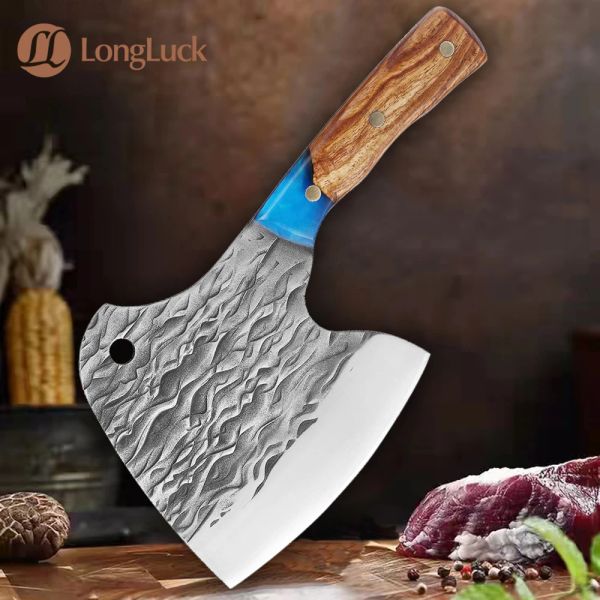 Couteau de cuisine forgé à la main, robuste en acier à haute teneur en carbone, couperet de boucher, couteaux de coupe de volaille