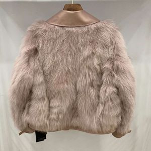 Manteau de fourrure de renard fait à la main pour femmes, décontracté, tendance, nouveau haut 231818