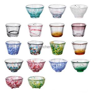 Verre fait à la main Petits verres à vin Ensembles de vin colorés Tasses à saké Style Janpanese Bouteille d'eau Verrerie pour boire L230620