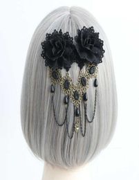 Joyas góticas hechas a mano Flower Beatpin Joyas de cabello Moda Women039s Pin de cabello Accesorios 8782600