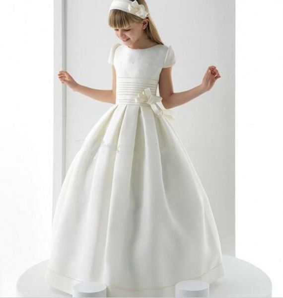 Robes de première communion pour enfants faites à la main, vêtements de cérémonie pour mariages, robes de bal formelles pour filles, robe à fleurs 5827428