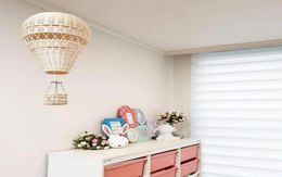 Handgemaakte kinderkamer decoratie Noordse stijl kinderen slaapkamer kleuterklas rattan weemen luchtballon ambachtelijke muur hangende decor 208834478