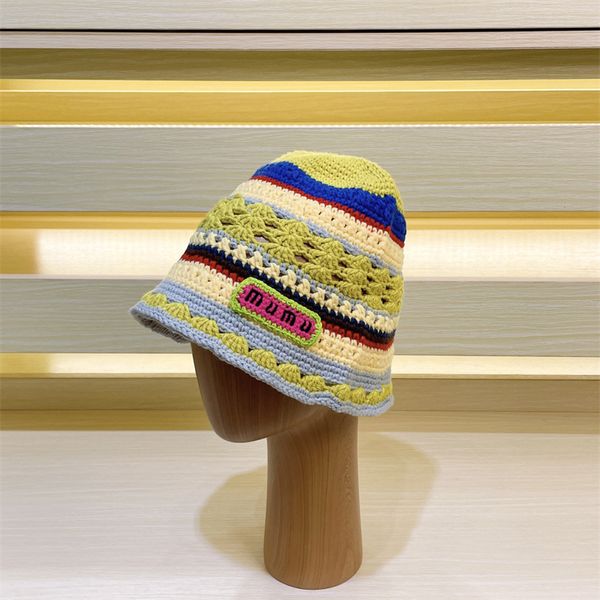 Chapeau de seau tricoté à la main pour femmes, chapeaux de pêcheur, bonnet à la mode pour hommes, casquettes de Baseball décontractées