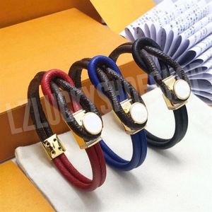 Bracelet de corde de noeuds faits à la main Bracelet en cuir unisexe classique pour homme femme avec lettre Bracelets de luxe bijoux de haute qualité Accesso245T