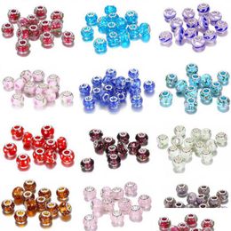 Lámpara hecha a mano Diy Fantasía de forma redonda Charmas Beads se adapta a collares de pulseras de marca para joyas para mujeres que hacen 100 piezas de entrega de caída dhi3x