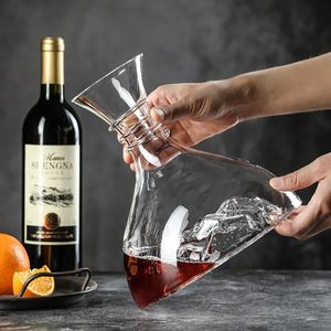 Verre en cristal sans plomb fait à la main grand vin rouge Dispensier rapide Dispensateur Pot Iceberg 240419