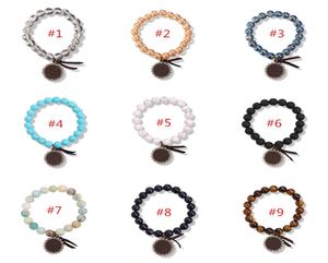 Homme fait à la main Femme Bracelets Bijoux Tiger Eye Lave Stone Turquoise Perles Bangles Balance Yoga Balance Élastique 7 Chakra Prière Ba2764941