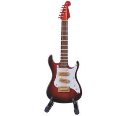 Mini instrumento hecho a mano, modelo de guitarra eléctrica, decoración, instrumento en miniatura de madera, juguetes de guitarra 3322139