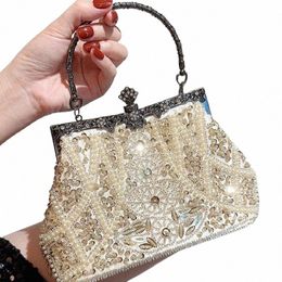 Handgemaakte parel geborduurde banket handtas gecombineerd met formele kledingtas voor dames trendy banket crossbody tassen luxe r4n0#