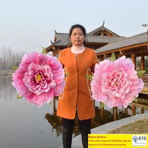 Parapluie de fleurs de pivoine fait à la main ornements de mariage écologiques réutilisables pour enfants et femmes accessoires de Performance de danse mode