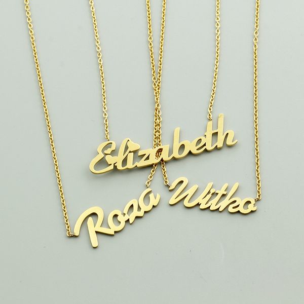 Collar personalizado hecho a mano con nombre y escritura, el mejor regalo para mujeres y niñas, collares con letras iniciales personalizadas, joyería