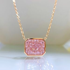 Pendentif diamant rose fait à la main 100% réel 925 STERLING SIGHT PARTIN PENDANTS Collier Chocker pour femmes bijoux de mariée