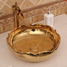 El Yapımı Porselen Lavabo Tezgah üstü Seramik lavabo Banyo goldengood adet Ejeom