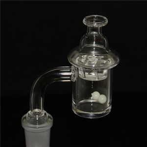 Banger à quartz fumé à la main avec capuchon en verre tournant 10mm 14mm 18mm 45 90 pour bangs à eau