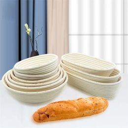 Cesta de prueba de pan de ratán hecha a mano Oval para hornear tazón para hornear masa Bakers Bakers probando cestas Accesorios de cocina Herramienta