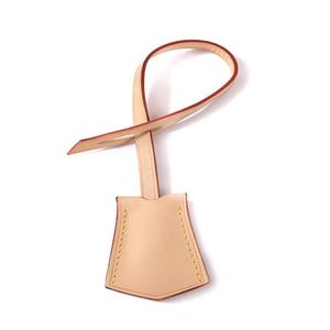 Handgemaakte echte Vachetta Leather Key Bell Clochette Bagage -tag voor handtassen288G