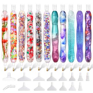 Résine faite à la main 5D diamant peinture Art perceuse stylo stylet Kit outil accessoires et conseils têtes Placer pour peinture 240320