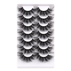 Faux cils bouclés réutilisables faits à la main, multicouches croisés en désordre, faux cils en vison 3D épais, extensions de cils naturellement douces et vives