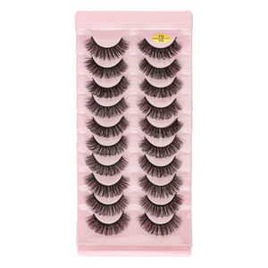 Fait à la main réutilisable D courbé bande russe faux cils doux vif épais bouclé multicouche 3D faux cils maquillage pour les yeux 8 modèles DHL extensions de cils