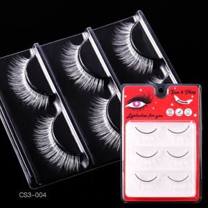 Cils blancs moelleux réutilisables faits à la main pour Halloween Cosplay Party Extensions de faux cils épais multicouches entrecroisés cils doux et légers