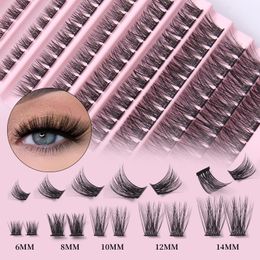 Cils greffés réutilisables faits à la main, bouclage épais, naturels, segmentés, lumière douce, extensions de cils individuels, fourniture de beauté DHL