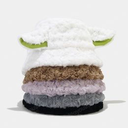 Handgemaakte schapenemmer hoed met oren schattig meisje faux bont materiaal zwart wit schaap oor hoed vakantie cadeau