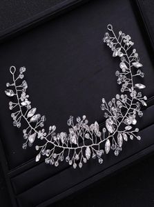 Handmade Silve Crystal Rhinestone Diadema de boda Tiara Bridal Head Vine Women Women Joyería para el cabello Accesorios para el cabello4690306