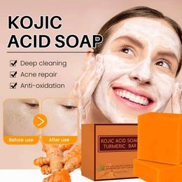 Savonage fait à la main 100 g savons de curcuma Savon naturel fait à la main pour la cutine propre et le contrôle de la peau de la peau Z2G8 240416