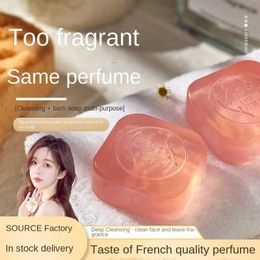 Jabón hecho a mano Encuentro esencial Perfume Femenino de baño de lavado de lavado de la cara jabón de rosa jabón duradero hecho a mano 240416