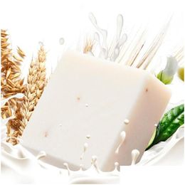 Jamage de savon fait à la main lait de riz naturel 60g nettoyage en profondeur hydratant pour corps de la peau de la peau douche de baignoire 60pcs gouttes