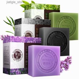 Handgemaakte zeep Natuurlijke essentiële oliën honing rozen jasmijn lavendel biologische zeep gezichtsreiniger bamboe houtskool zeep geitenmelk zeep Y240401