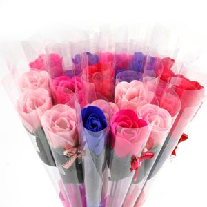 Savon fait à la main Fleur de rose Savon fait à la main avec des faveurs de mariage en cristal Cadeau de Saint-Valentin Cadeaux de fête des mères Enseignants Livraison directe Santé Be Dhxf1