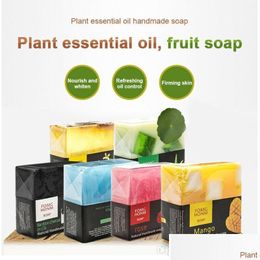 Handgemaakte soap Thai Fruit Natuurlijke Rose Bamboo Charcoal Hydraterende hydraterende exfoli￫rende handwasrereinigingsbad Drop levering H DHHA0