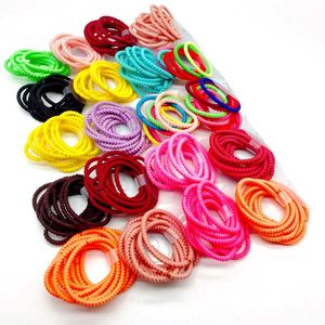 Cravates de couleur unie faites à la main anneau cheveux bandeaux en caoutchouc élastique corde élastique pour queue de cheval pour enfants fille accessoires de mode