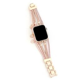 Bracelet fait main pour Apple Watch 8 Ultra Band 49mm 41mm 45mm Bijoux Bracelet Poignet Iwatch Series 7 6 SE 5 4 44mm 40mm 42mm 38mm Bracelets Accessoires