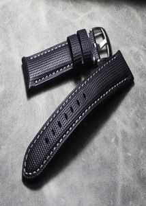 Handgemaakte dikke echte lederen horlogebandarmband 20 21 22 24 26mm Classic High Quality Men039S PolsWatch -band Watch Belt AC9609883