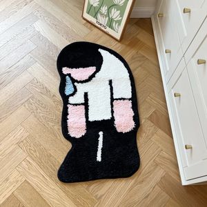 MAINMAGE TUFTED SAD MAN TIOR DOORMAT PLANG ANTI SLOP SALLE SALLE SOPLE PHAUT PLUSÉ CHAUDE CHEPTOPE CHEPPET DROIT DÉCOR DÉCORD DE SALLE DE MAISON 240417