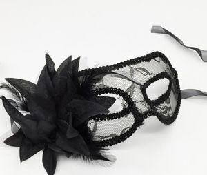 Party Masks Handgemaakte Venetië Golden Ui Gaas Bloem Feather Ball Doorzichtige Lily Halloween Andere partijen zijn beschikbaar Carnaval Night Mask