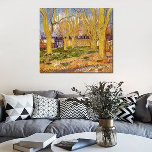 Vincent Vincent van Gogh Oil Painting Avenue d'arbres d'avion près de la station Art Art Modern Landscape Modern Landscape Living Room Decor