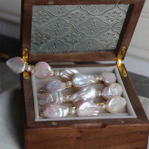 Clip à cheveux de perle naturel fait à la main Clips baroques coréens 231221
